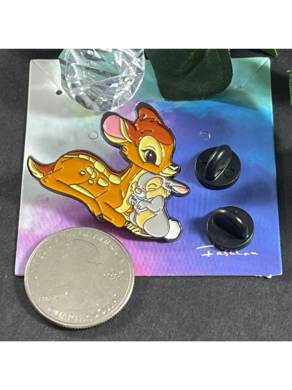 Bambi Thumper Lapel Pin Deer Rabbit Friends Badge Brooch Accessories Jewelry Pin